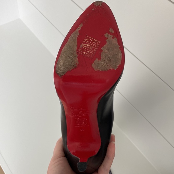 Christian Louboutin Black Leather Alta Ariella Knee High Boots 40 - Picture 8 of 12